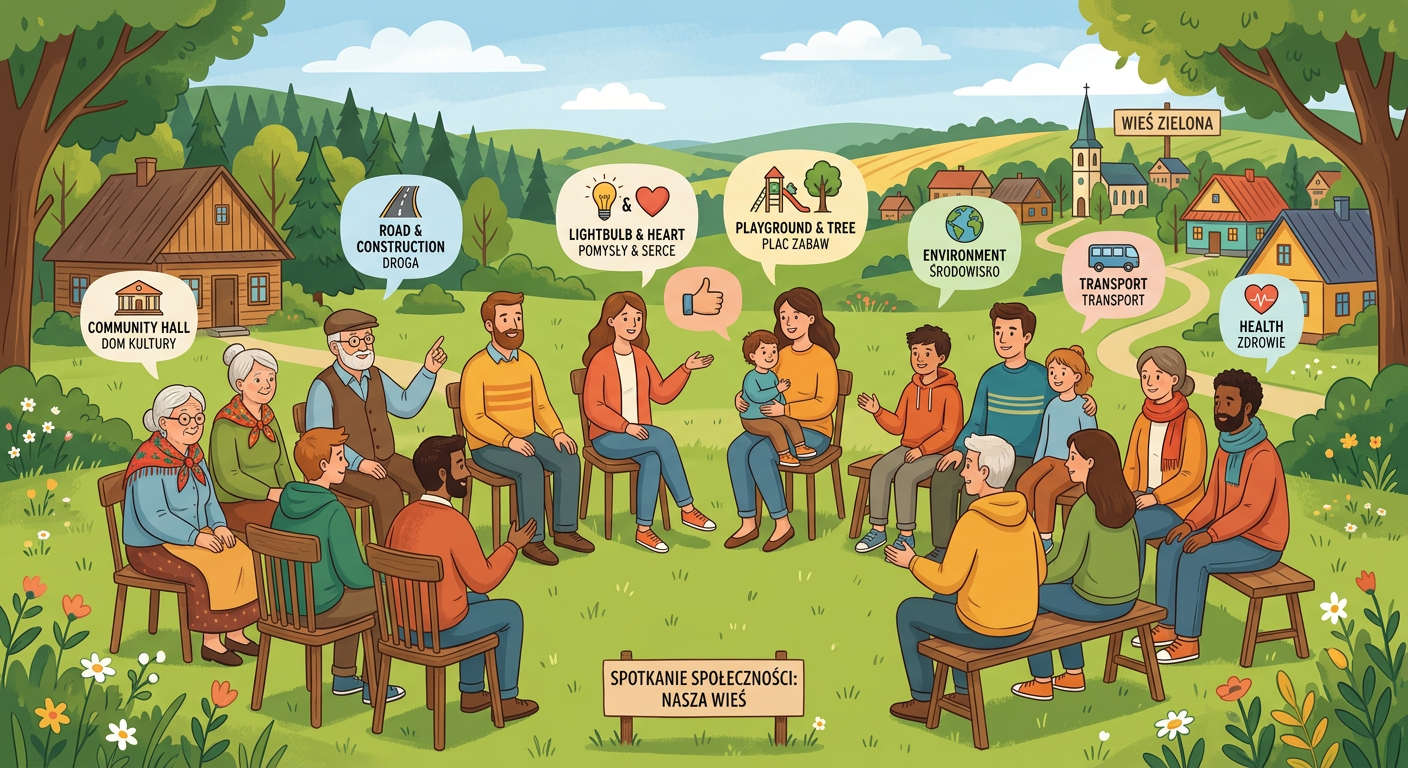 Forum mieszkańców ilustracja